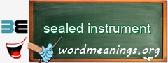 WordMeaning blackboard for sealed instrument